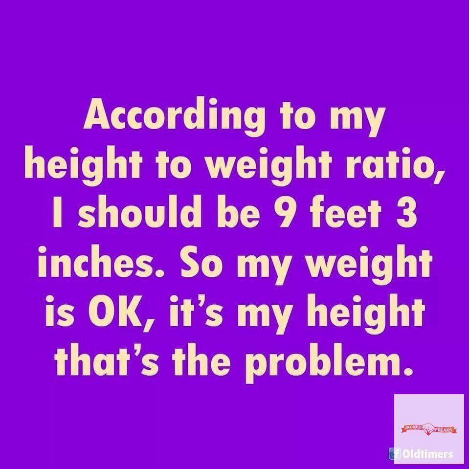 Height to weight ratio