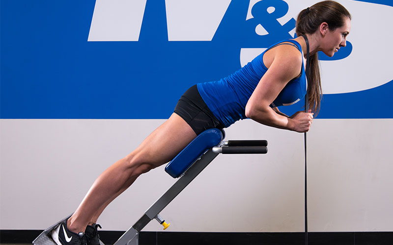 Athlete Training for Results doing Hyperextensions